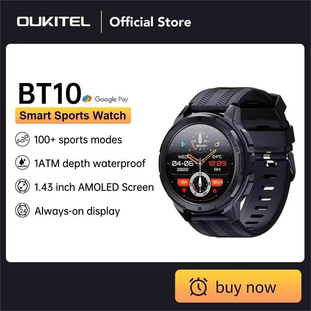 Oukitel   2024 Ʈ ġ, BT10 Ʈġ, 410mAh, 1.43 ġ, BT5.2